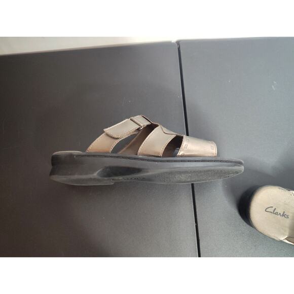 Clarks Patty Athens Pewter Sandals Slide 10M womens comfort - Picture 5 of 7